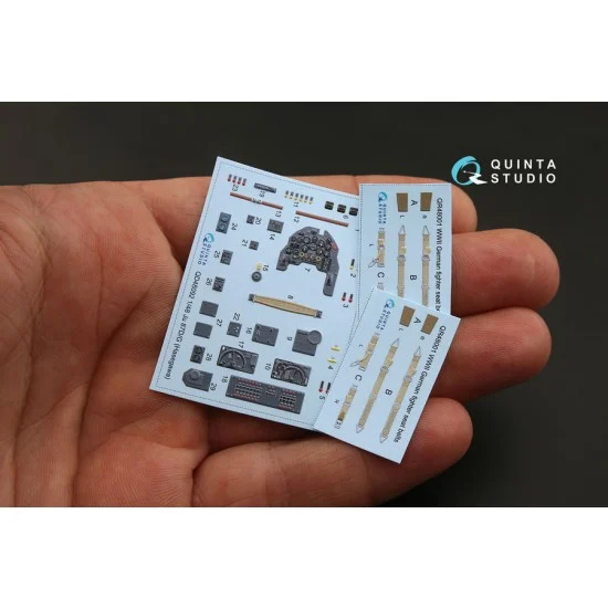 Quinta Studio QD48092 1/48 Junkers Ju 87D/G 3D Printed & Coloured Interior Decal Parts for Hasegawa - Model Planes