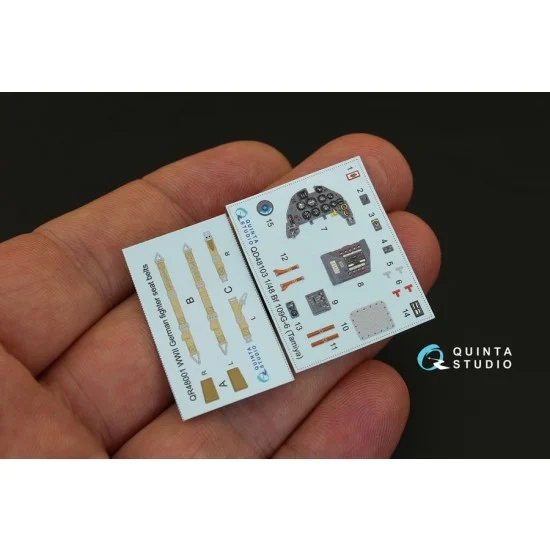 Quinta Studio QD48103 1/48 Messerschmitt Bf 109G-6 Coloured Interior Decals for Tamiya kit