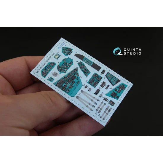 Quinta Studio QD48155 1/48 Mil Mi-24P 3D Printed & Coloured Interior Decal Parts for Zvezda kit