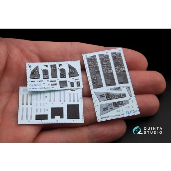 Quinta Studio QD48169 1/48 Lockheed F-117A Nighthawk Coloured Interior Decals for Tamiya kit