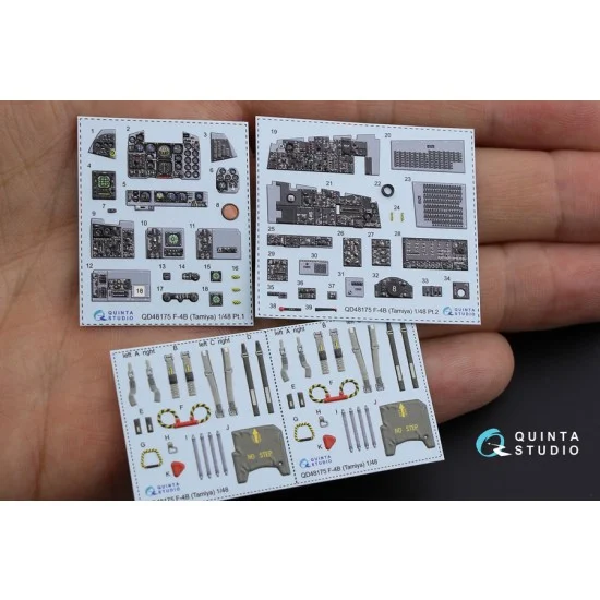 Quinta Studio QD48175 1/48 F-4B Phantom II Coloured Interior Decals for Tamiya kit