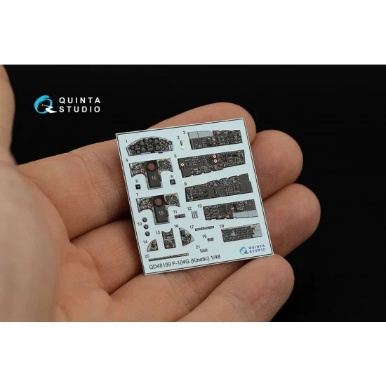 Quinta Studio QD48199 1/48 Lockheed F-104G Starfighter Interior Detail Parts for Kinetic kits