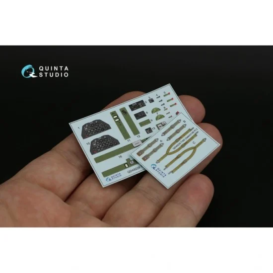 Quinta Studio QD48228 1/48 T-6G 3D-Printed & Coloured Interior on Decal Paper for Italeri kits