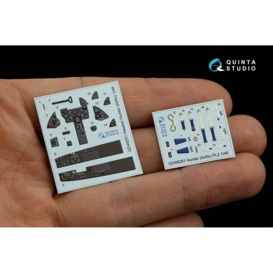 Quinta Studio QD48251 1/48 Hawker Hunter 3D-Printed & Coloured Interior on Decal Paper for Airfix kits