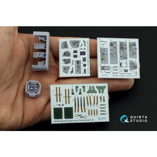 Quinta Studio QD+48263 1/48 Tornado GR.4 Interior on Decal Paper for Revell kits w/Resin Parts - Model Planes