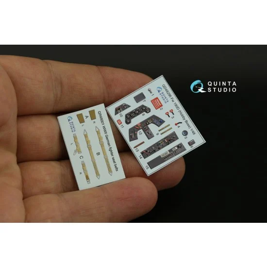 Quinta Studio QD48296 1/48 FW 190D-9 Interior Parts (3D decal) for HobbyBoss kits