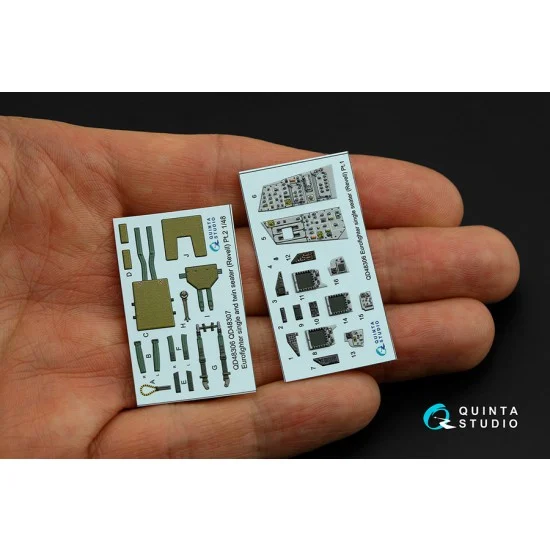 Quinta Studio QD48306 1/48 Eurofighter Single Seater Interior Detail Parts for Revell kits - Model Planes
