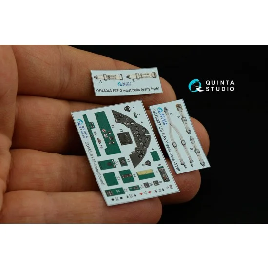 Quinta Studio QD48319 1/48 F4F-3 Wildcat Late Interior Detail Parts for Eduard kits