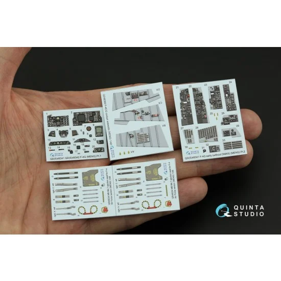 Quinta Studio QD48341 1/48 F-4G Phantom II early Interior Parts (3D decal) for Meng kits
