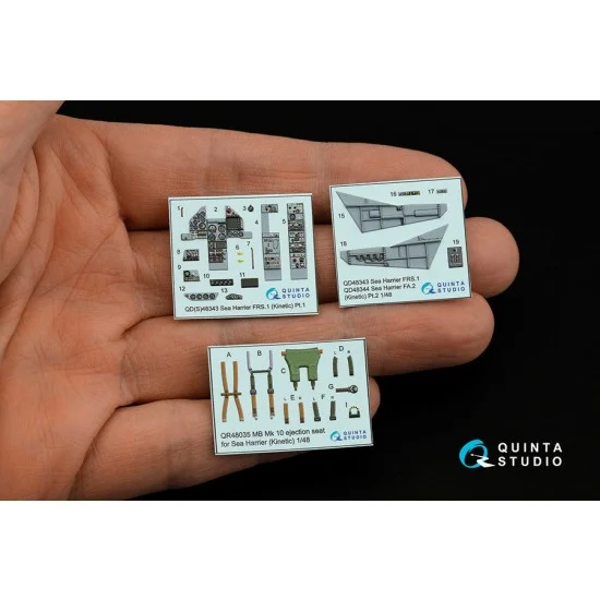 Quinta Studio QD48343 1/48 British Aerospace Sea Harrier FRS.1 Interior Detail Parts for Kinetic kits - Model Planes