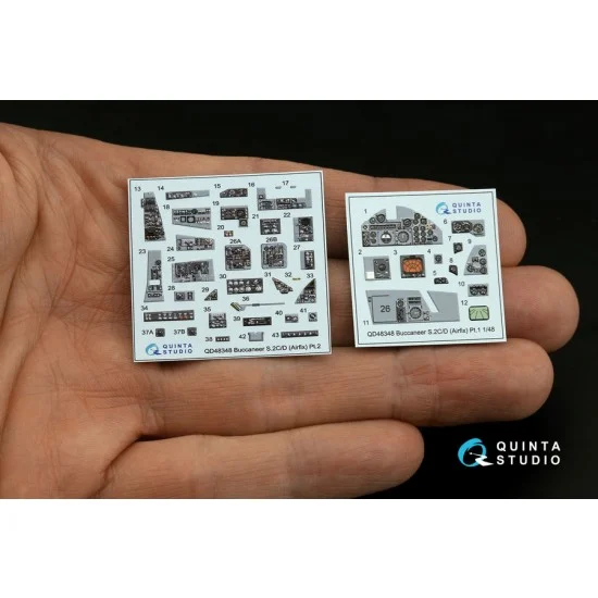Quinta Studio QD48348 1/48 Buccaneer S.2C/D Interior Parts (3D decal) for Airfix kits - Model Planes