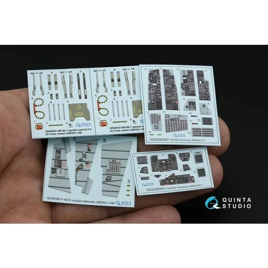 Quinta Studio QD48350 1/48 F-4E 2020 Terminator Interior Details on 3D Decal (MENG)