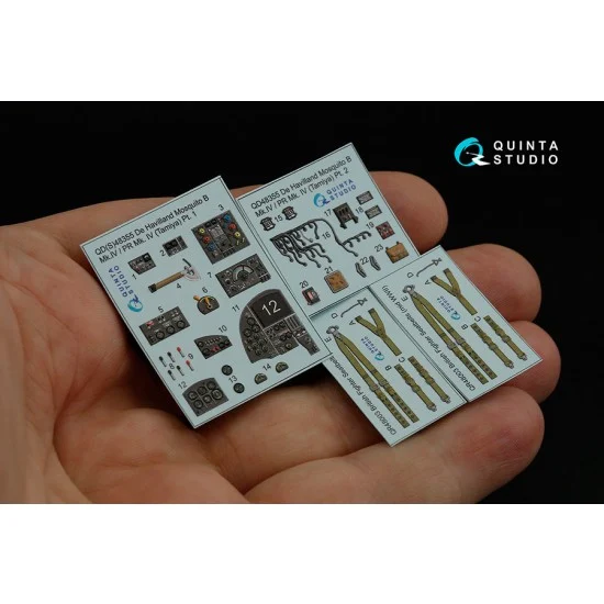 Quinta Studio QD48355 1/48 DH Mosquito B Mk.IV/PR Mk.IV Interior Detail Parts for Tamiya kits - Model Planes
