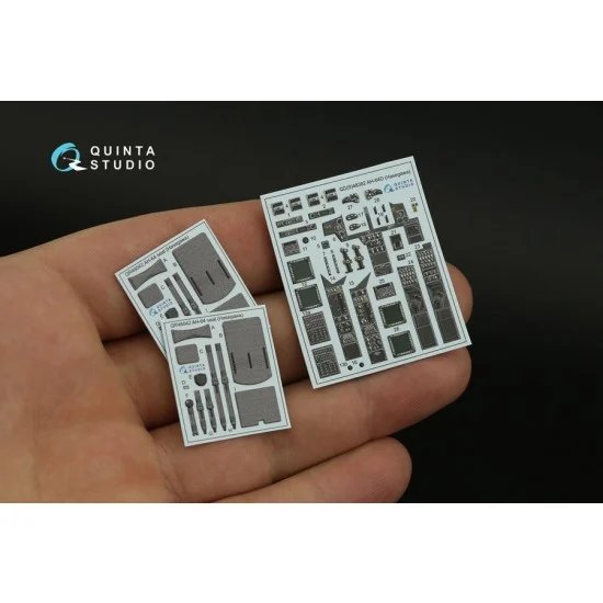 Quinta Studio QD48362 1/48 AH-64D Apache Interior Parts (3D decal) for Hasegawa kits