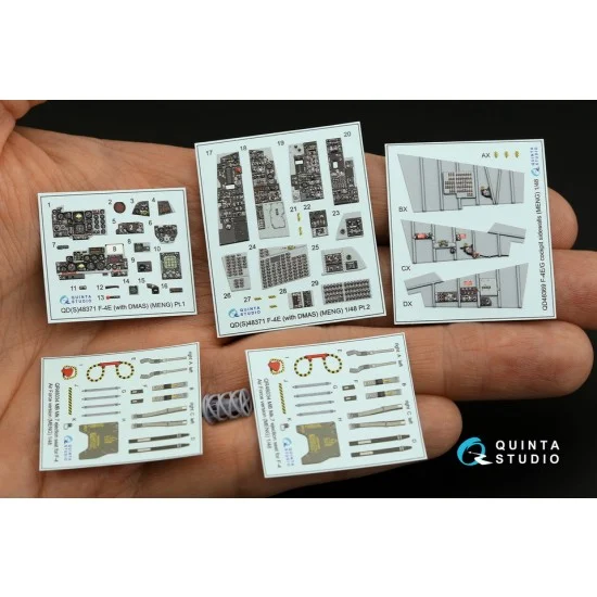 Quinta Studio QD+48371 1/48 F-4E with DMAS Interior Parts (3D decal) for Meng kits