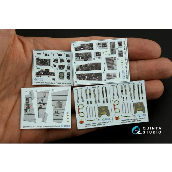 Quinta Studio QD48387 1/48 F-4E early with slatted wing Interior Parts (3D decal) for Meng kits