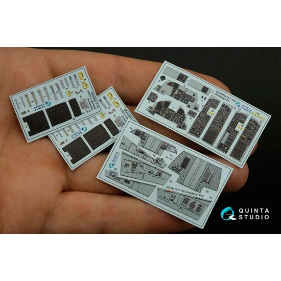 Quinta Studio QD48415 1/48 F-15D Coloured Interior Detail Parts for Academy kits