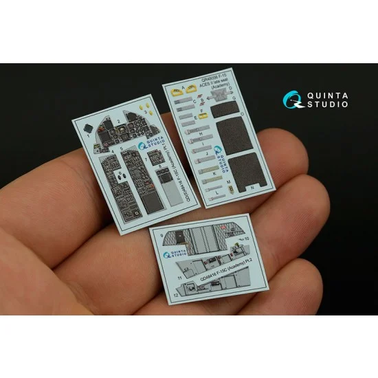 Quinta Studio QD48416 1/48 F-15C Coloured Interior Detail Parts for Academy kits