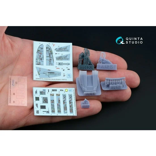 Quinta Studio QD+48438 1/48 Su-25SM/SM3 Interior 3D Decal for Zvezda/Quinta Models/Arma Models