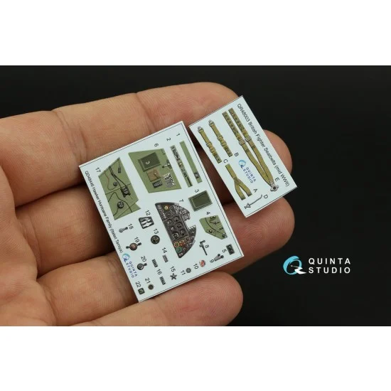 Quinta Studio QD48446 1/48 Hurricane family Coloured Interior Detail Parts for Italeri/Tamiya kits - Model Planes