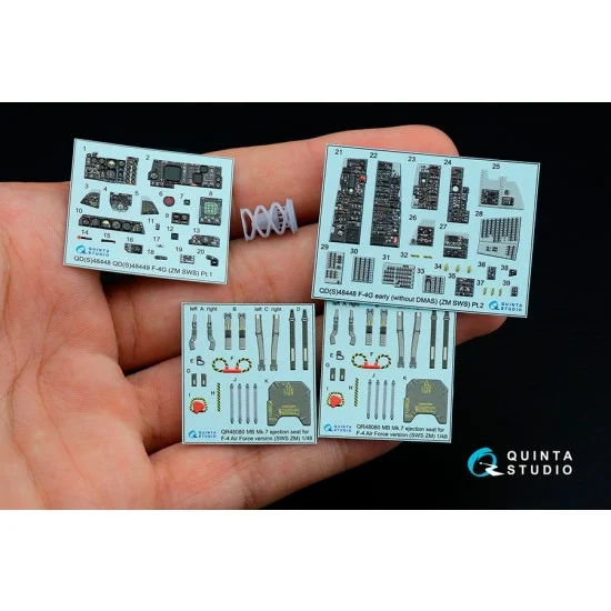 Quinta Studio QD+48448 1/48 F-4G Early Interior 3D Decal for Zoukei Mura SWS kits w/Resin Parts