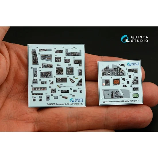 Quinta Studio QD48450 1/48 Buccaneer S.2B Early Coloured Interior Detail Parts for Airfix kits - Model Planes