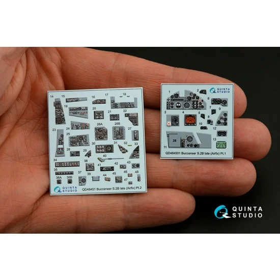 Quinta Studio QD48451 1/48 Buccaneer S.2B Late Coloured Interior Detail Parts for Airfix kits - Model Planes