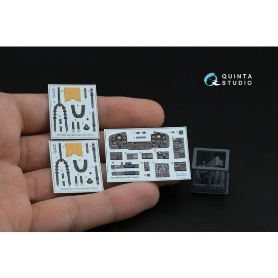 Quinta Studio QD+48454 1/48 Lynx AH-7 Detail Parts on 3D Decal for Airfix kits (with resin parts)