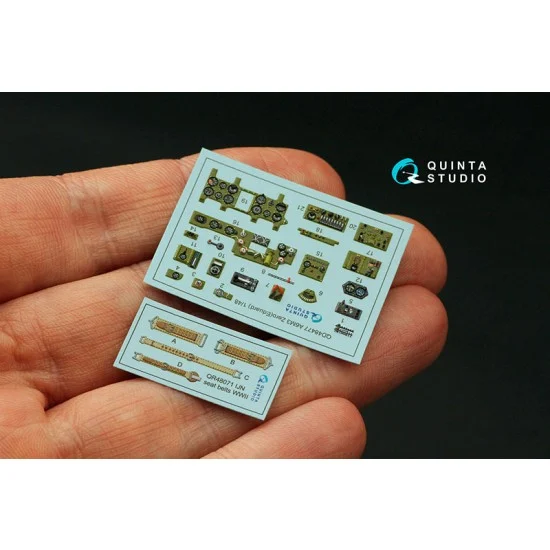 Quinta Studio QD48477 1/48 A6M3 Zero Coloured Interior Detail Parts for Eduard kits - Model Planes