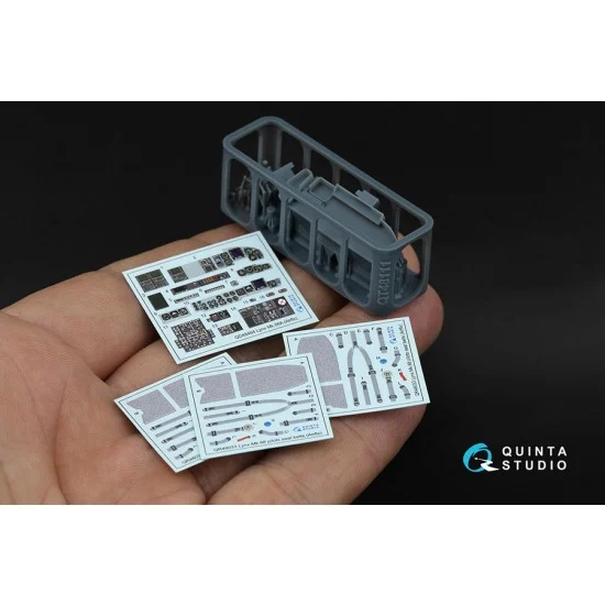 Quinta Studio QD+48484 1/48 Lynx Mk88A Interior Details on 3D Decal (Airfix) with 3D Resin parts - Model Planes