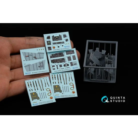 Quinta Studio QD+48485 1/48 F-4B Phantom II Interior 3D Decal for Academy kits w/Resin Parts