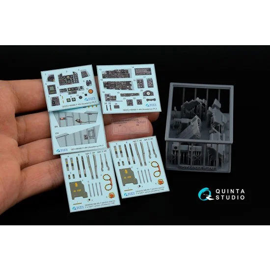 Quinta Studio QD+48486 1/48 F-4N Phantom II Interior 3D Decal for Academy kits w/Resin Parts