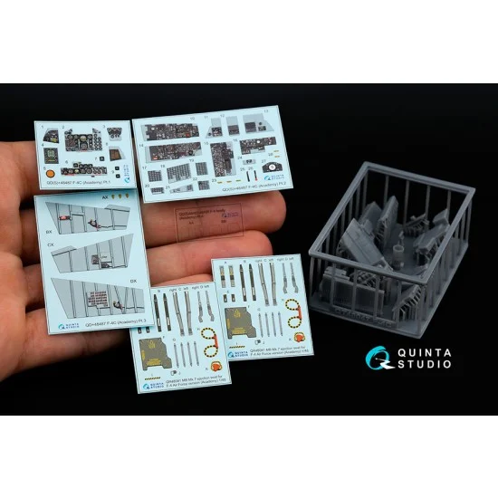 Quinta Studio QD+48487 1/48 F-4C Phantom II Interior 3D Decal for Academy kits w/Resin Parts