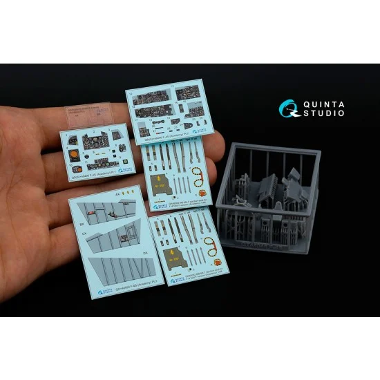 Quinta Studio QD+48490 1/48 F-4S Phantom II Interior 3D Decal for Academy kits w/Resin Parts