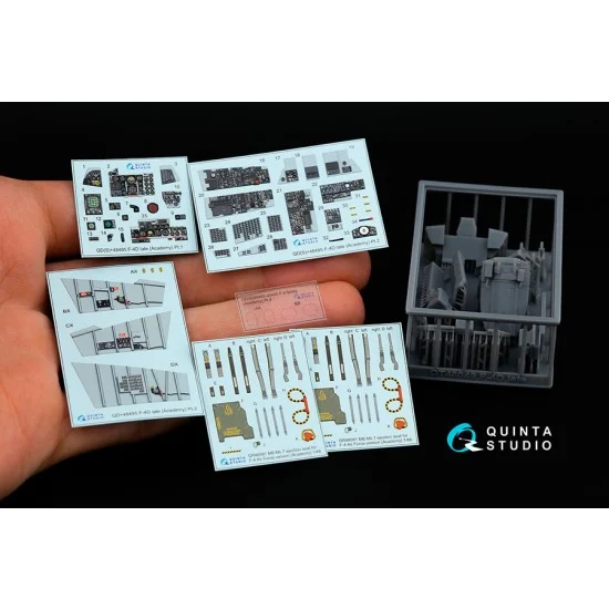Quinta Studio QD+48495 1/48 F-4D Late Phantom II Interior 3D Decal for Academy kits w/Resin Parts