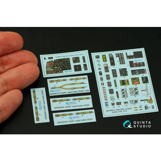 Quinta Studio QD48501 1/48 A-26C Invader Interior 3D Decal for ICM kits