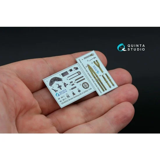 Quinta Studio QD48502 1/48 Bristol Bulldog Mk.II Coloured Interior Detail Parts for Airfix kits - Model Planes