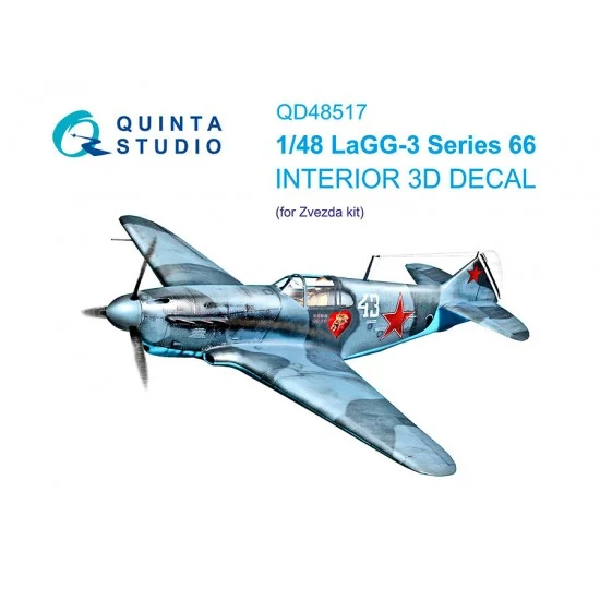 Quinta Studio QD48517 1/48 LaGG-3 Series 66 Interior 3D Decal for Zvezda kits