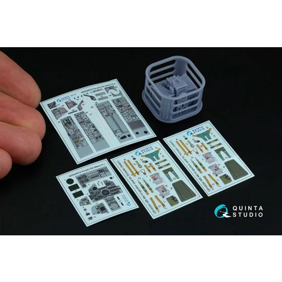 Quinta Studio QD+48518 1/48 Tornado IDS Interior 3D Decal for Italeri kits w/Resin Parts - Model Planes