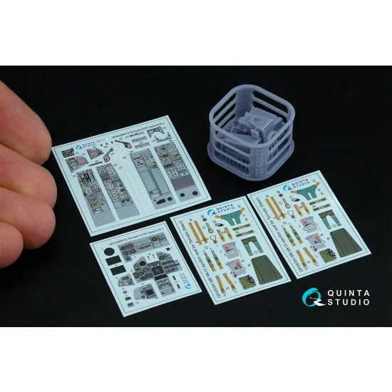 Quinta Studio QD+48519 1/48 Tornado ECR Interior 3D Decal for Italeri kits w/Resin Parts - Model Planes