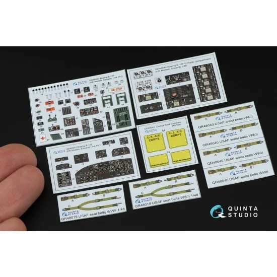 Quinta Studio QD48542 1/48 Boeing B-17F Interior 3D Decal for HK/Eduard kits