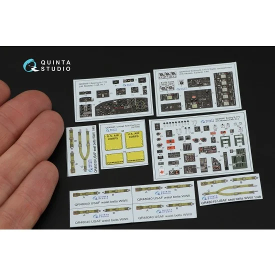 Quinta Studio QD48561 1/48 Boeing B-17G Interior 3D Decal for HK models