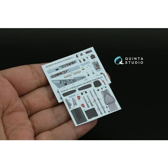Quinta Studio QD48563 1/48 Yak-38 Interior Details on 3D Decal (HobbyBoss)