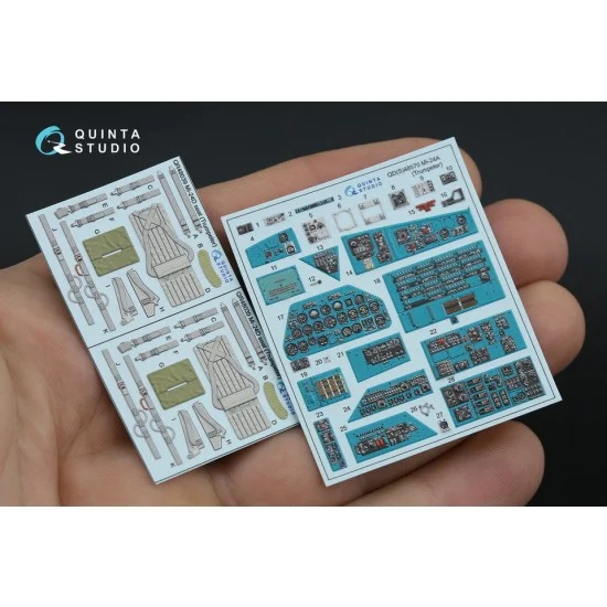 Quinta Studio QD48570 1/48 Mi-24A Interior 3D Decal for Trumpeter kits