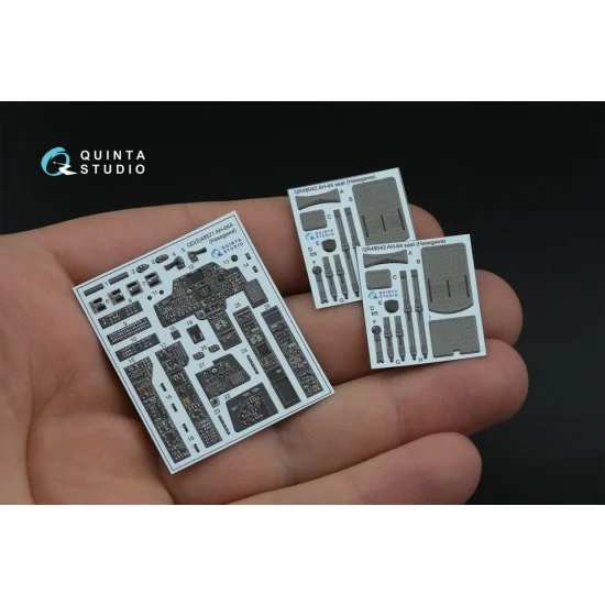 Quinta Studio QD48571 1/48 AH-64A Interior 3D Decal for Hasegawa kits