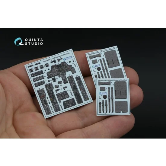 Quinta Studio QD48572 1/48 AH-64A Interior 3D Decal for Academy/Modelist kits
