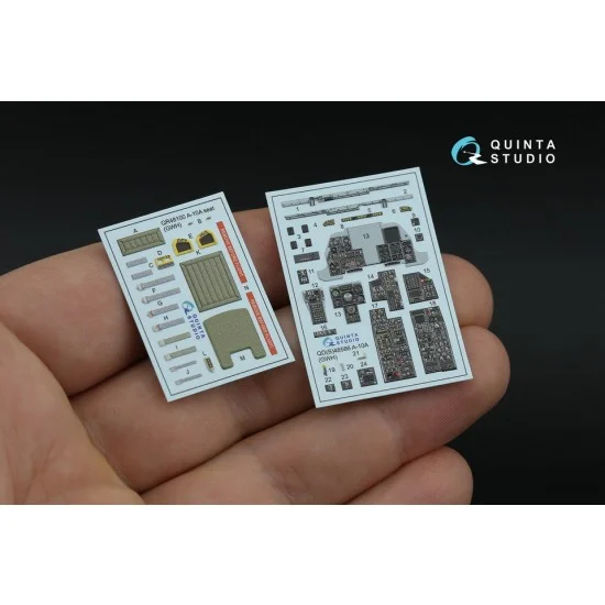 Quinta Studio QD48586 1/48 A-10A Warthog Interior 3D Decal for GWH kits