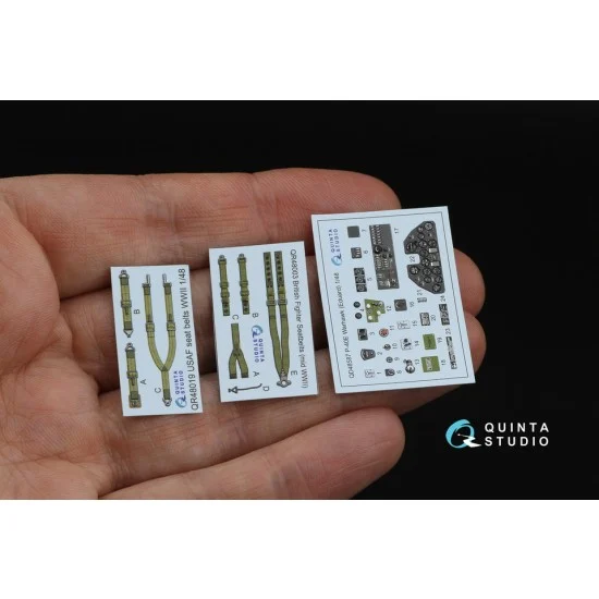 Quinta Studio QD48587 1/48 P-40E Wtarhawk Interior 3D Decal for Eduard kits