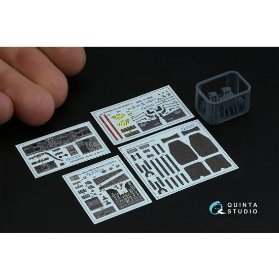Quinta Studio QD+48590 1/48 MH-60L Blackhawk Interior Details on 3D Decal (ICM) with 3D Resin parts