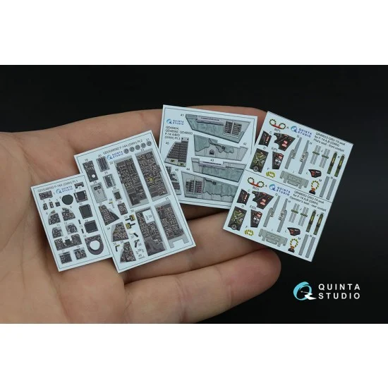 Quinta Studio QD48592 1/48 F-14A Tomcat Interior Details 3D Decal for GWH Kit